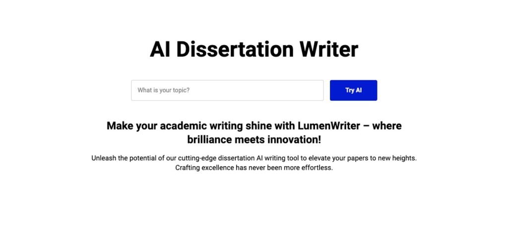 LumenWriter AI Dissertation Writer