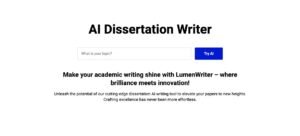 LumenWriter AI Dissertation Writer